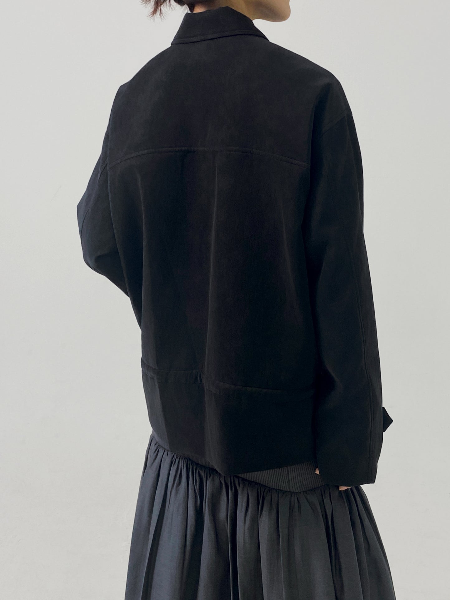 Suede Drawstring Jacket