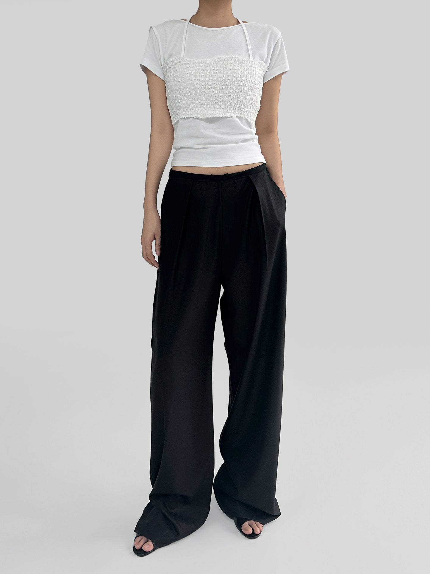 Léa Textured Overlay Top