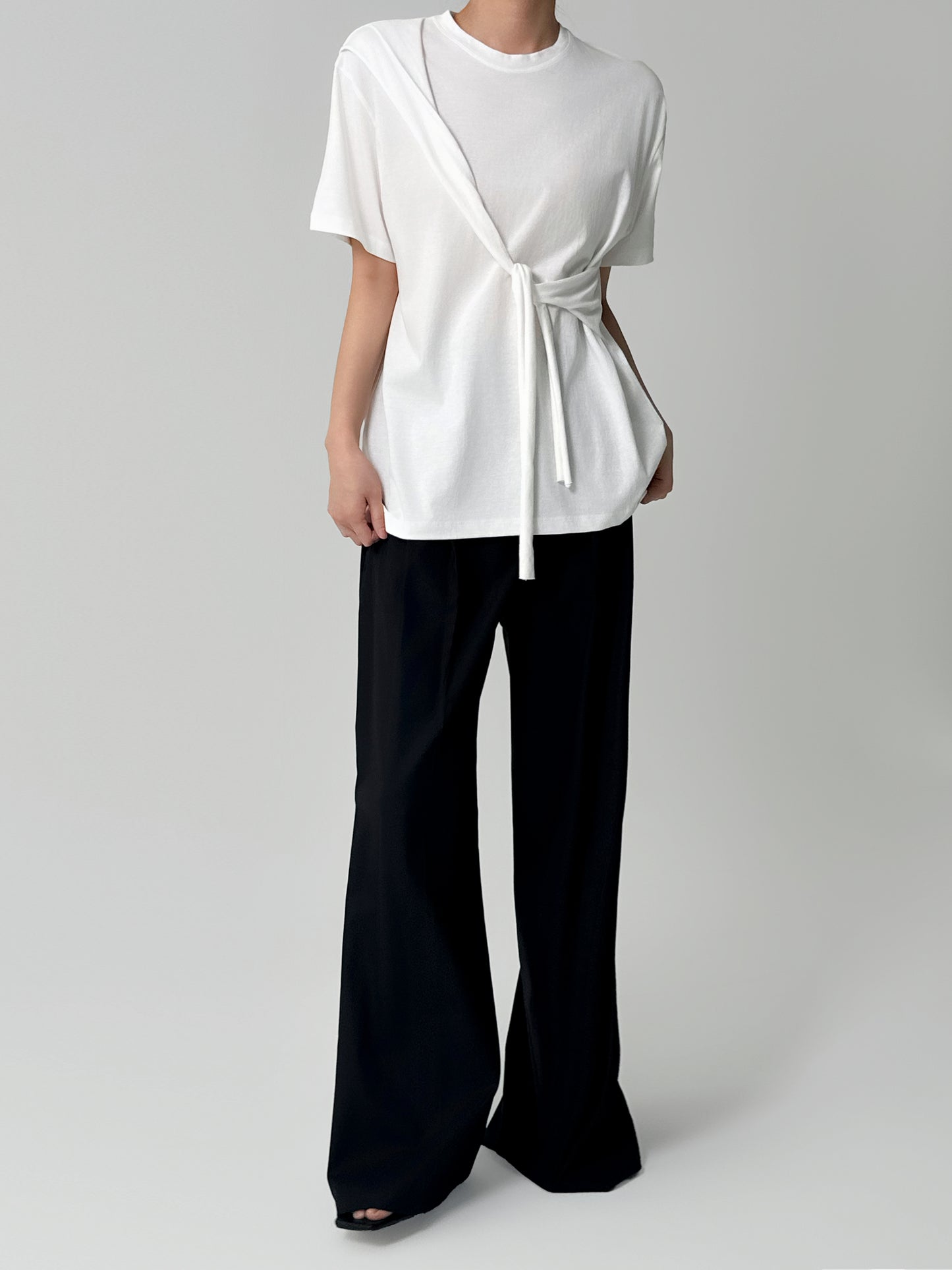Elin Tie Front Cotton Top