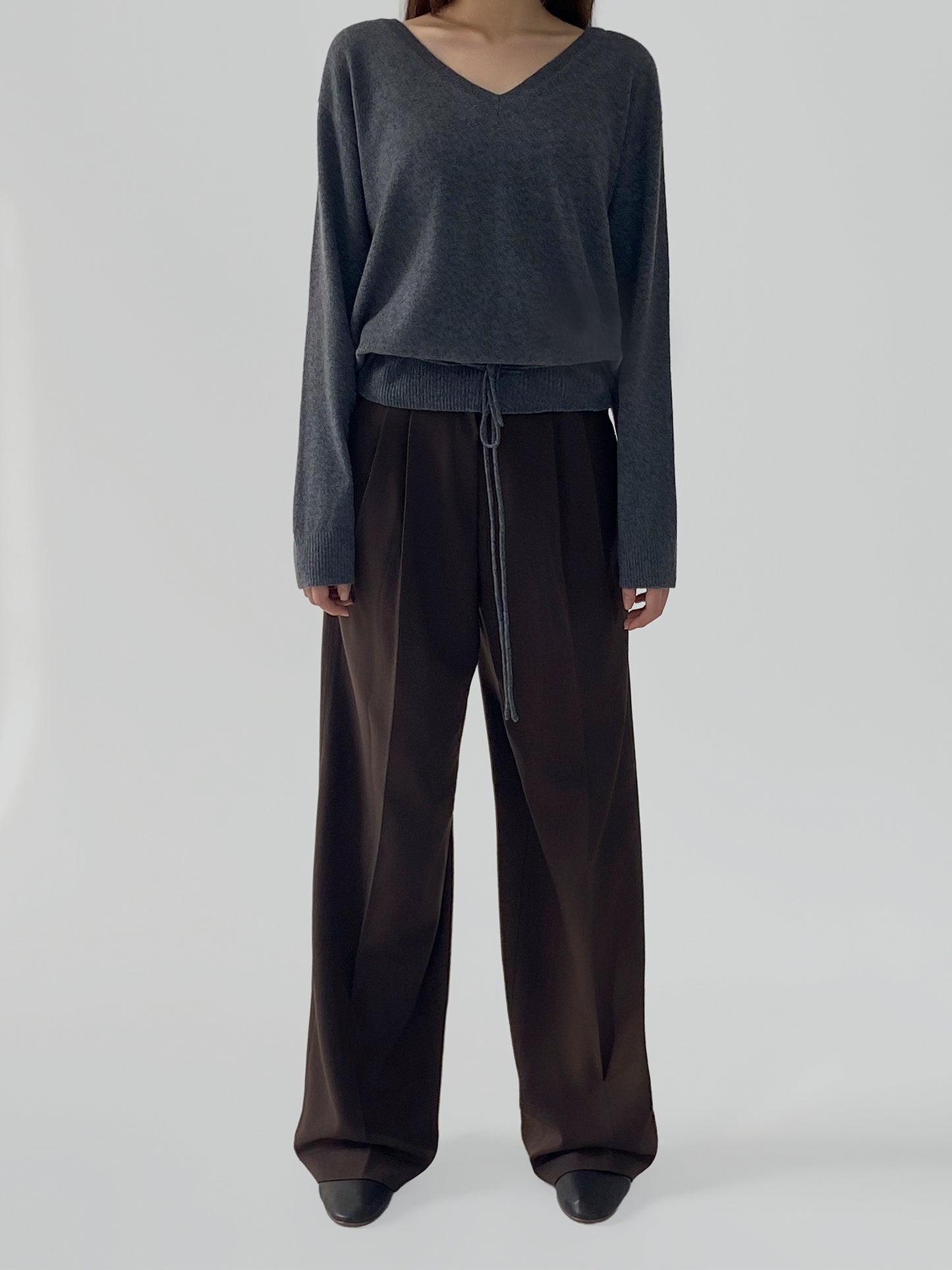 Wool-Cashmere Wrap Sweater