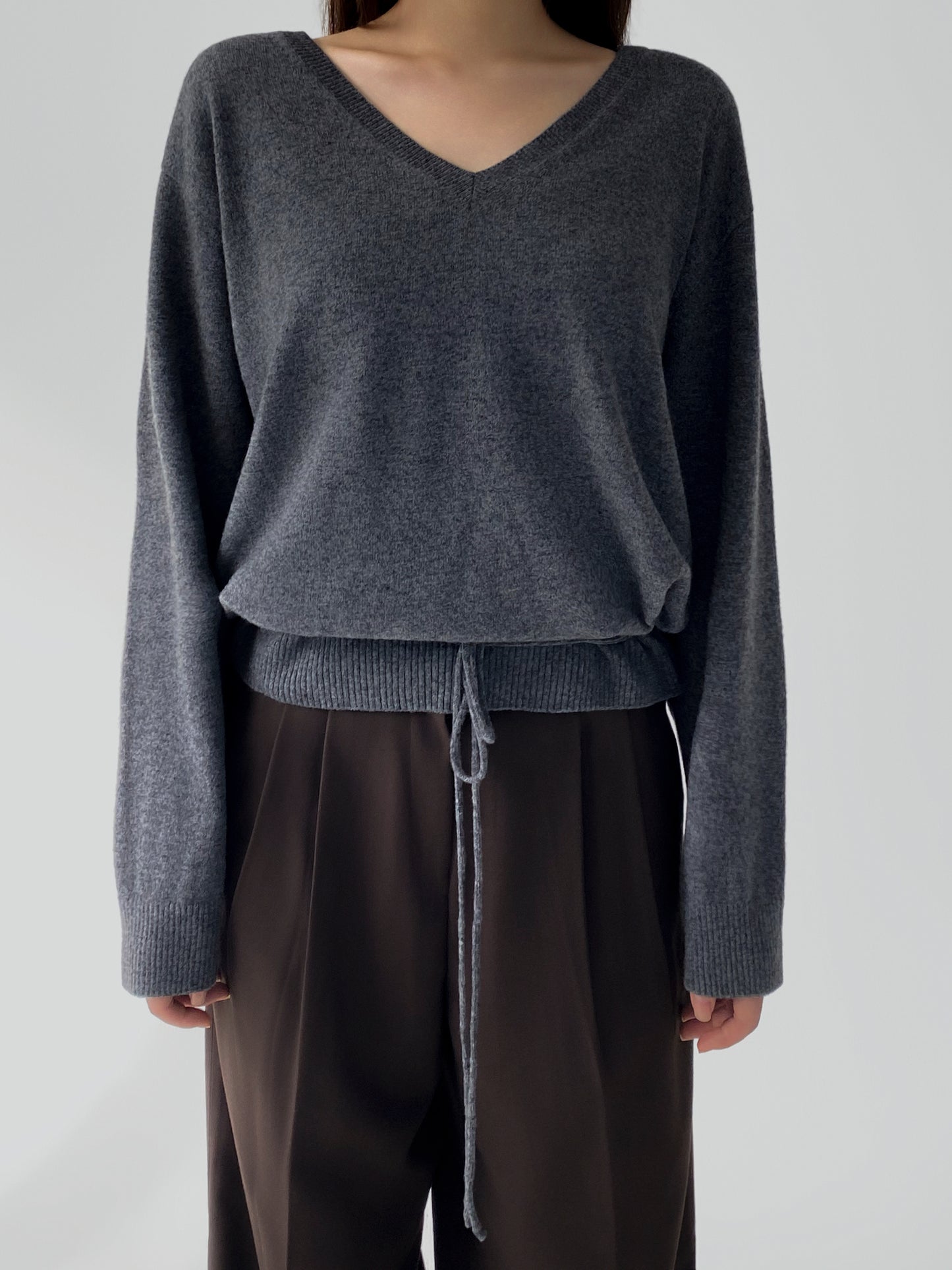 Wool-Cashmere Wrap Sweater