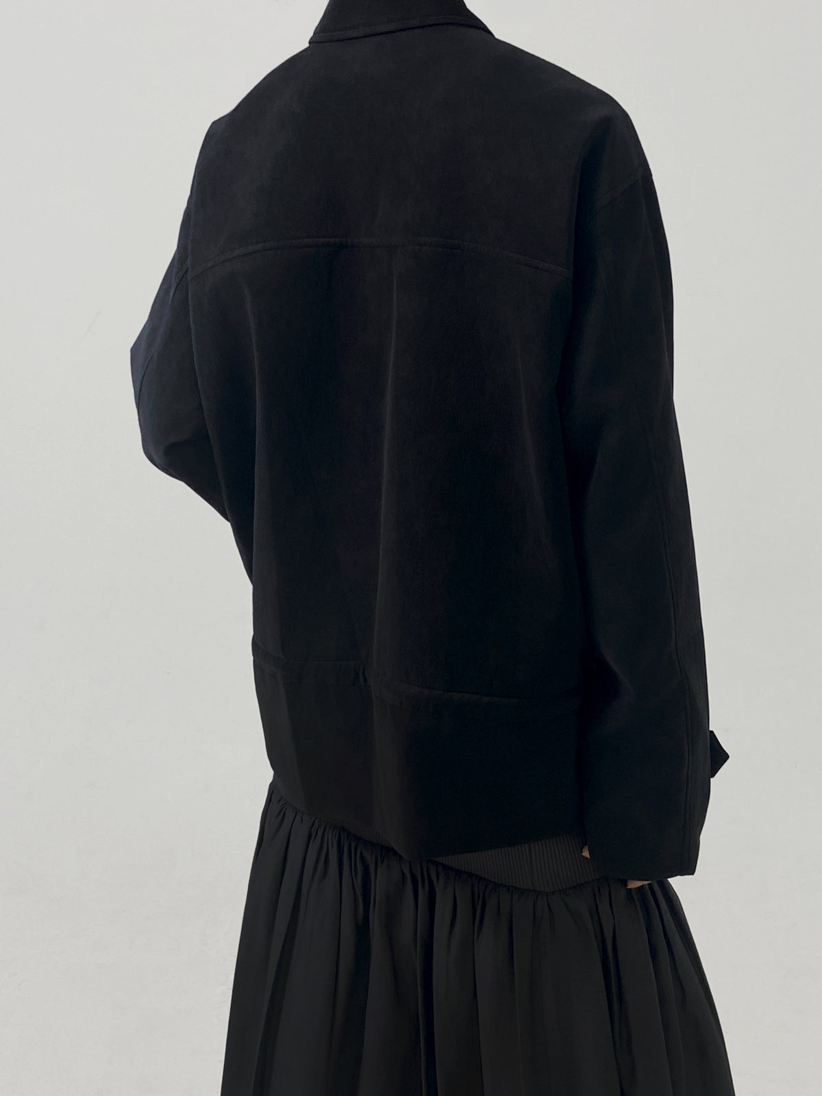Suede Drawstring Jacket