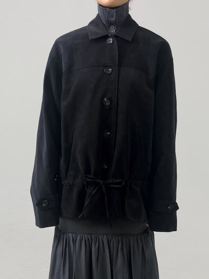 Suede Drawstring Jacket