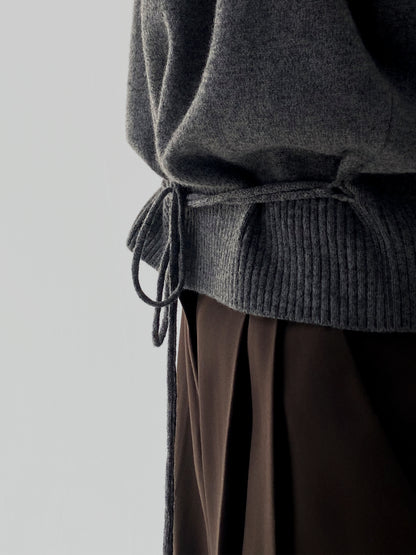 Relaxed Twill Wide-Leg Trousers