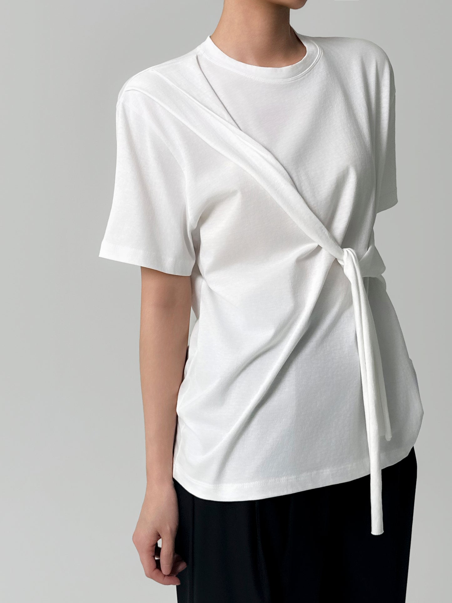 Elin Tie Front Cotton Top