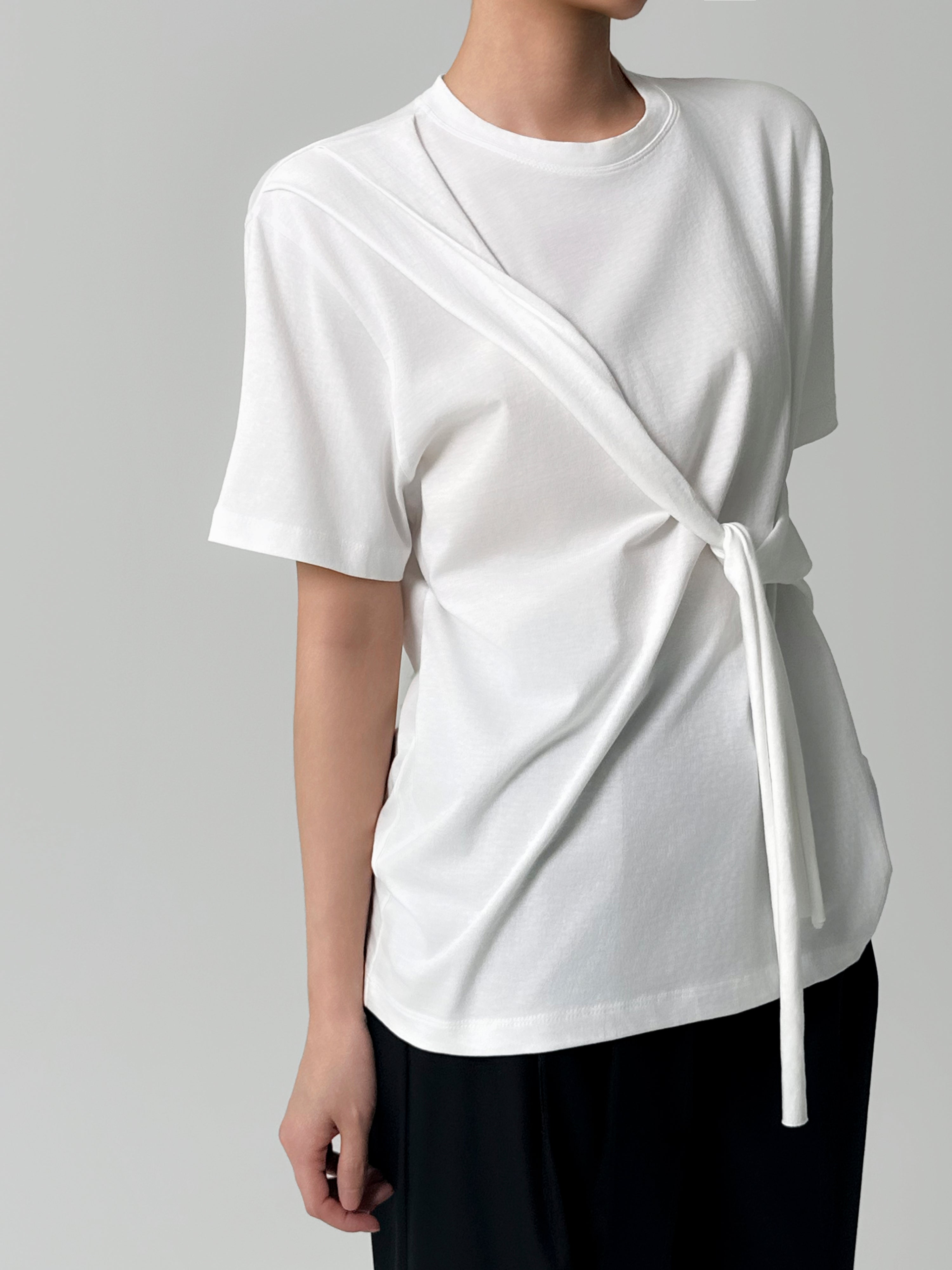 Elin Tie Front Cotton Top
