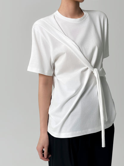 Elin Tie Front Cotton Top
