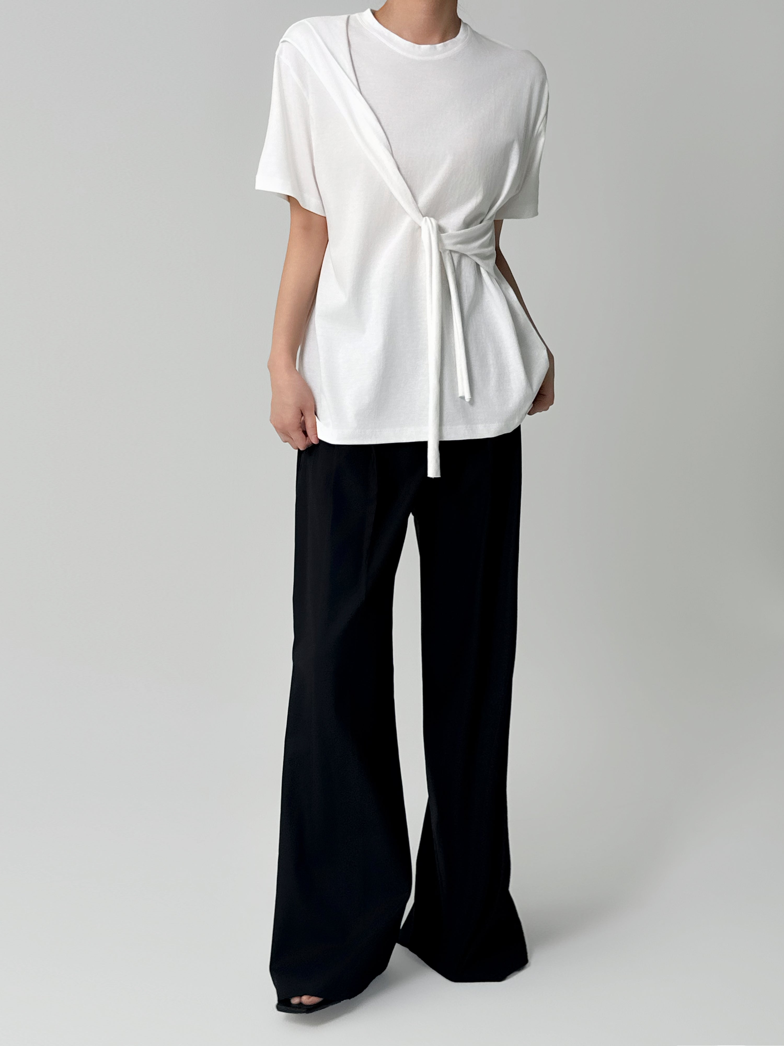 Elin Tie Front Cotton Top