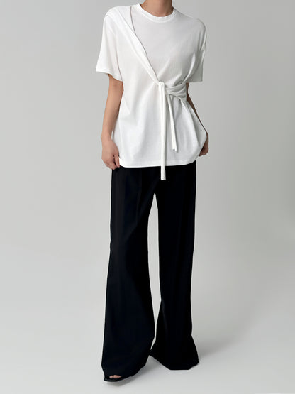 Elin Tie Front Cotton Top