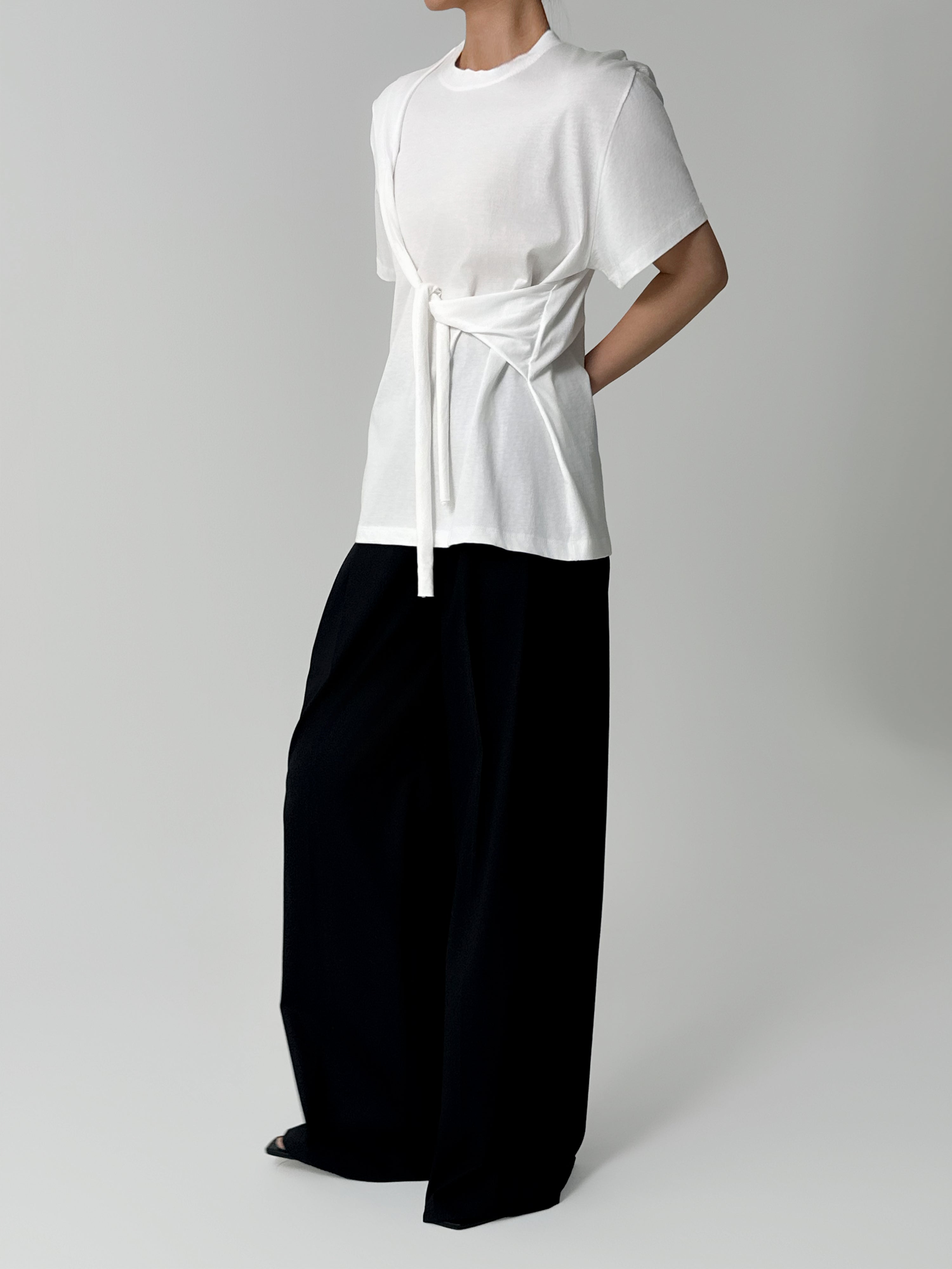Elin Tie Front Cotton Top