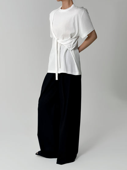Elin Tie Front Cotton Top