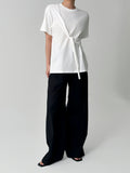 Elin Tie Front Cotton Top