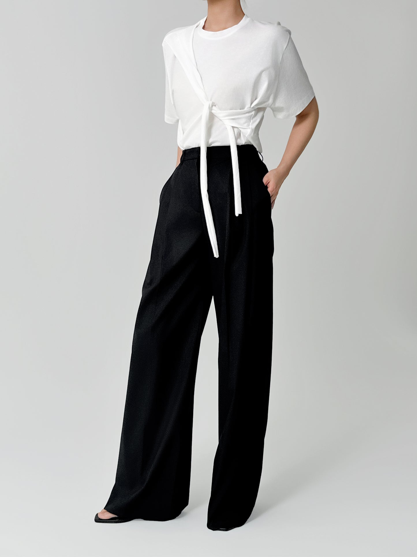 Elin Tie Front Cotton Top