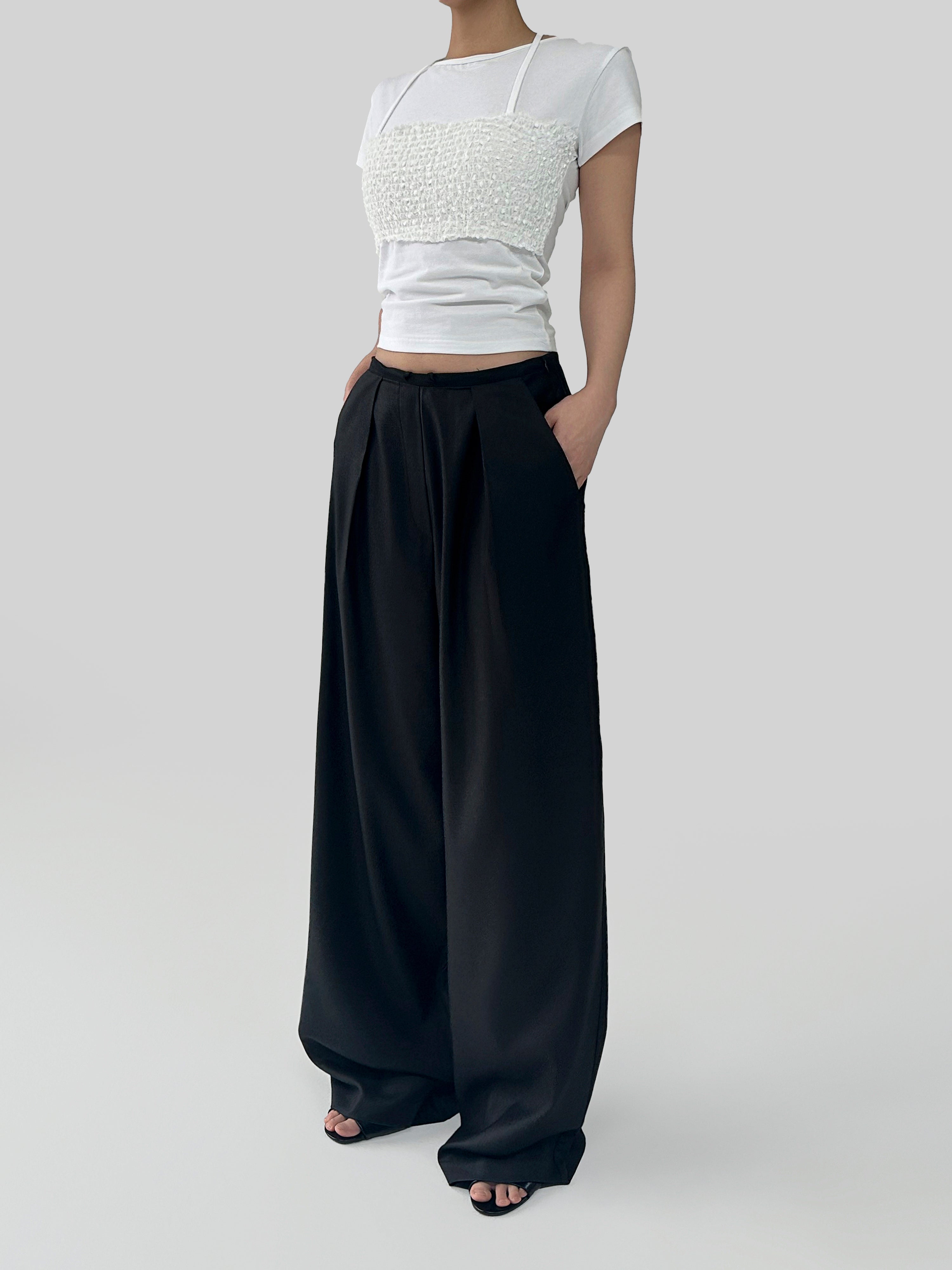 Léa Textured Overlay Top