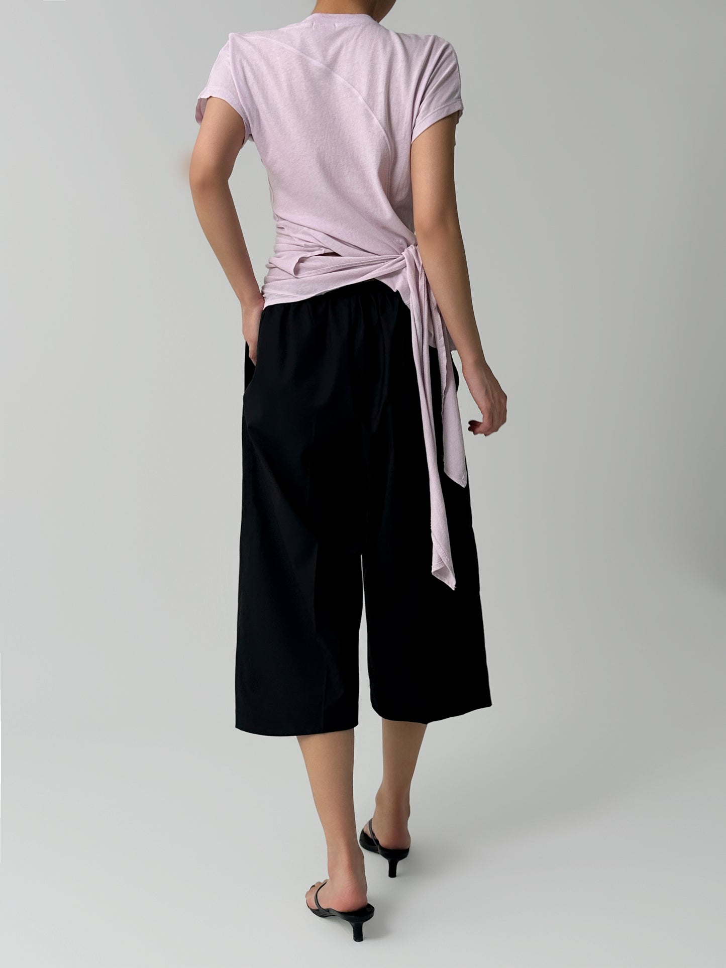 Asymmetric Wrap Cotton Top