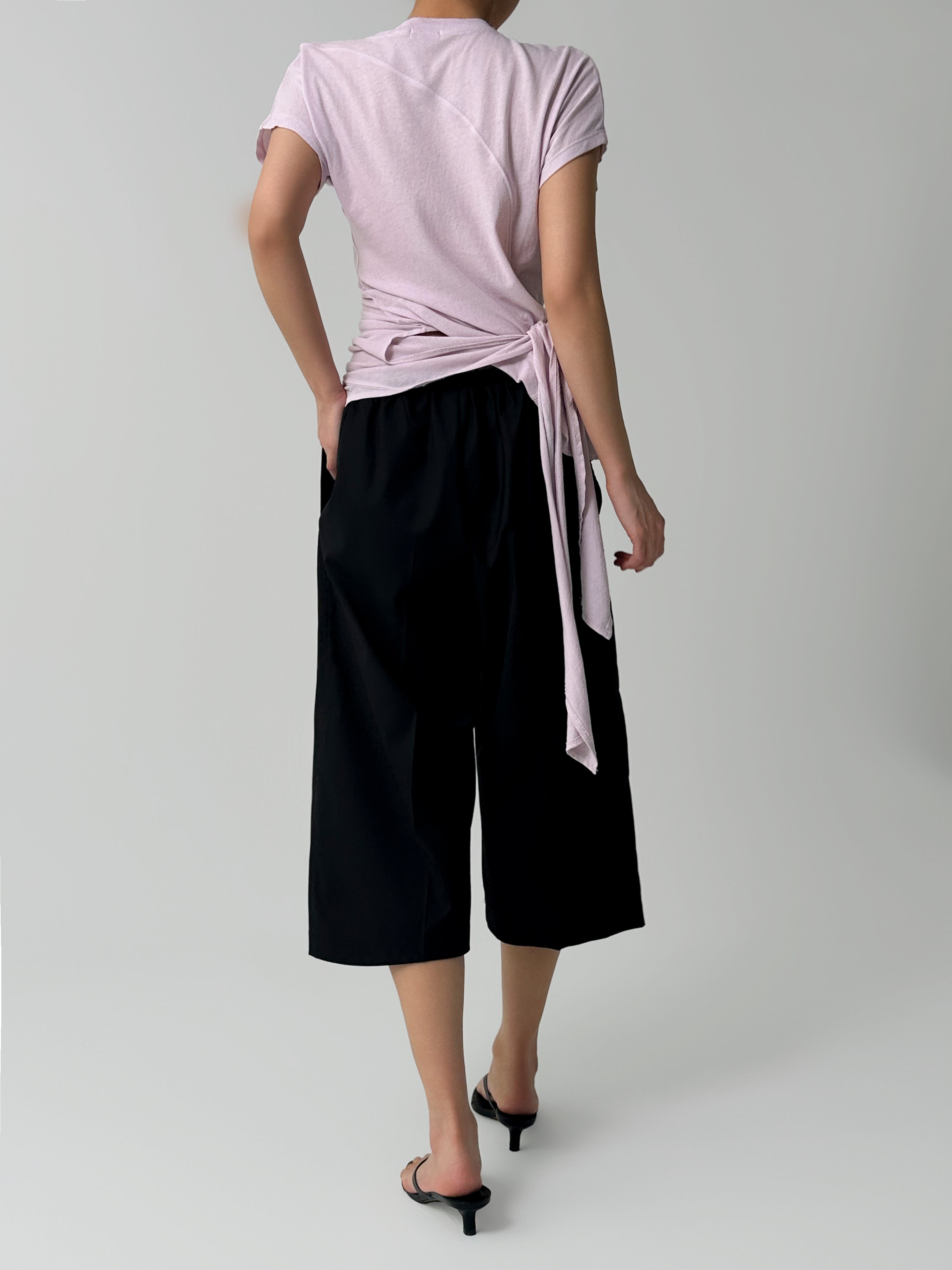 Asymmetric Wrap Cotton Top
