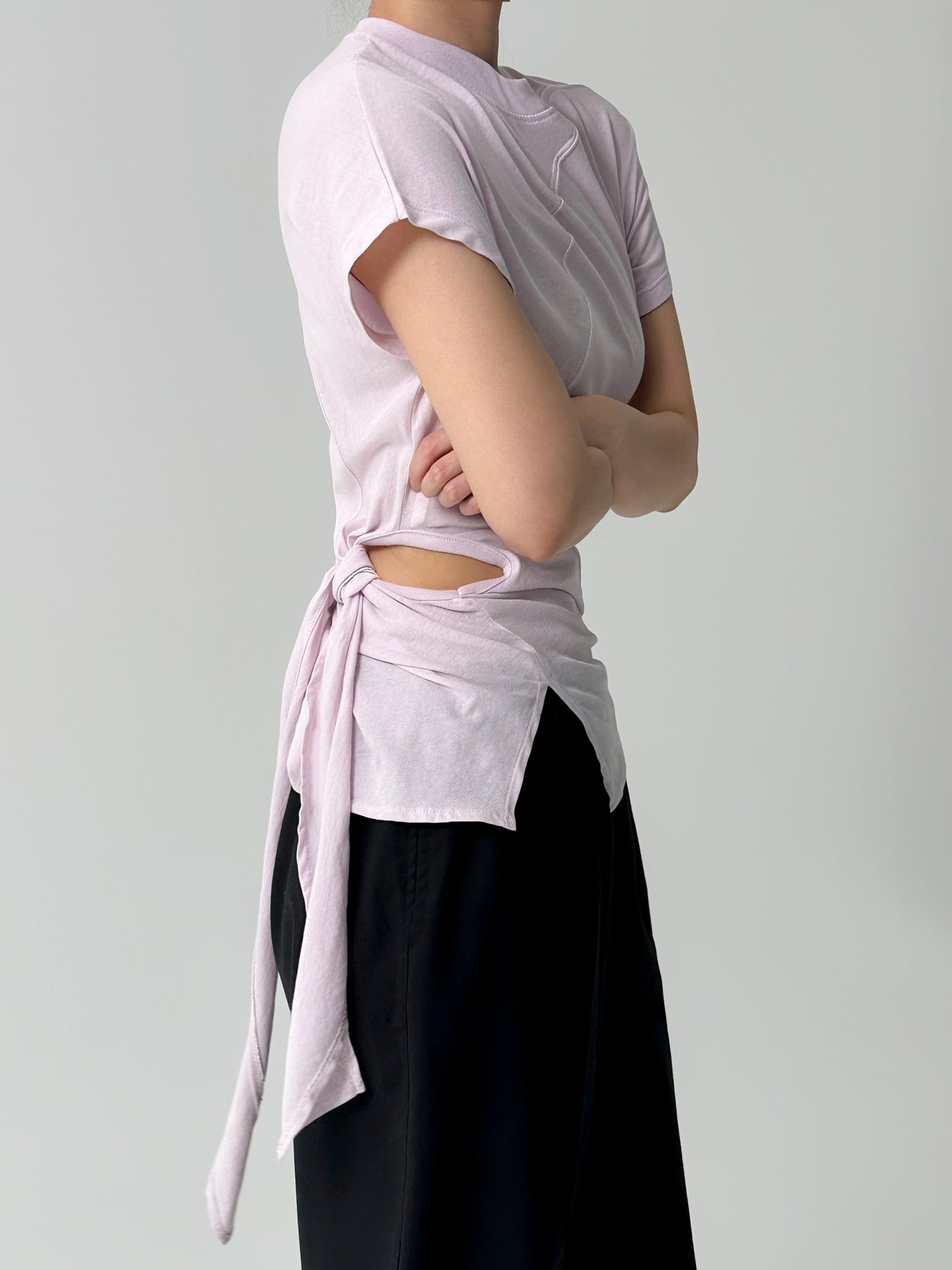 Asymmetric Wrap Cotton Top