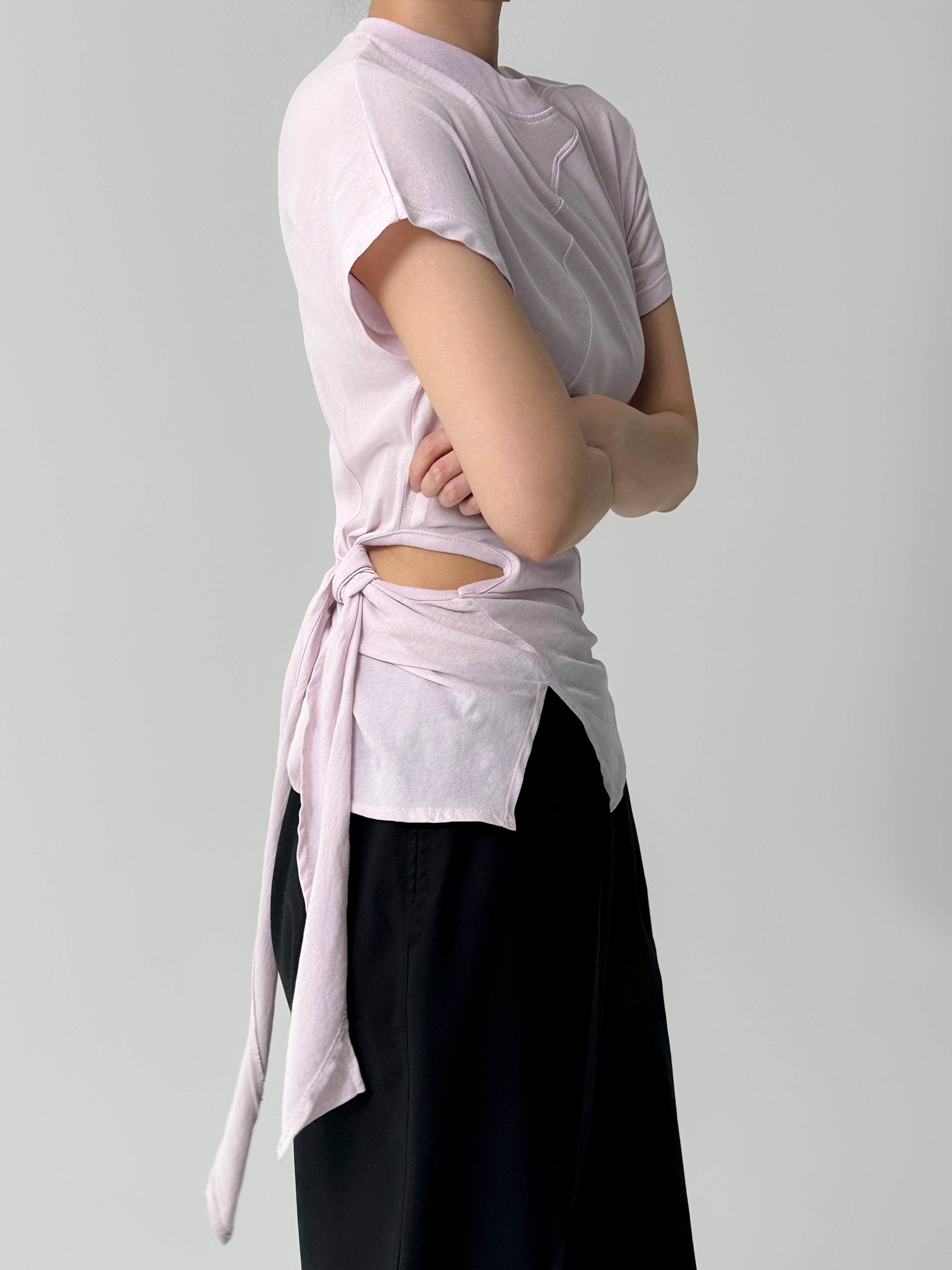Asymmetric Wrap Cotton Top
