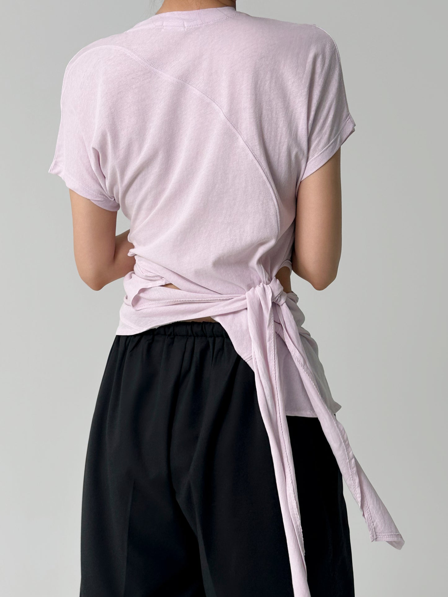 Asymmetric Wrap Cotton Top