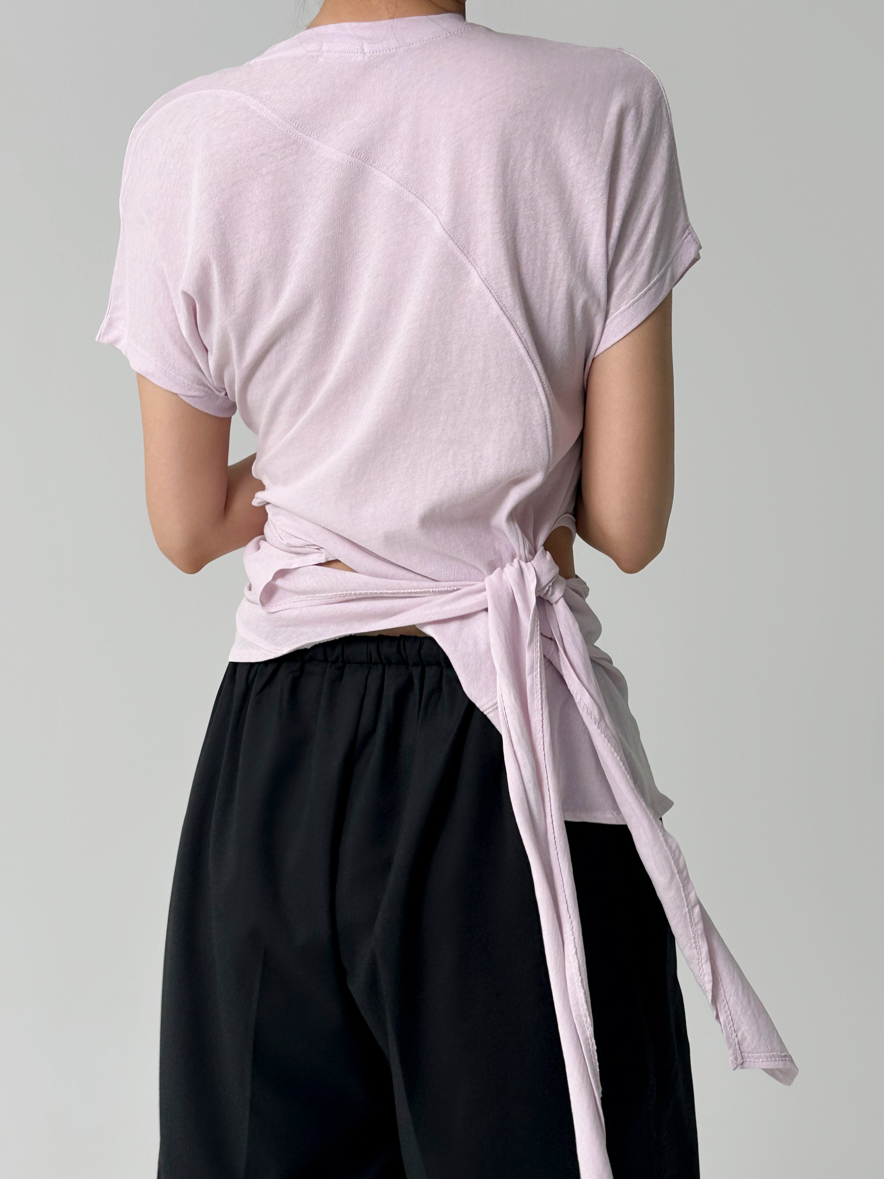 Asymmetric Wrap Cotton Top