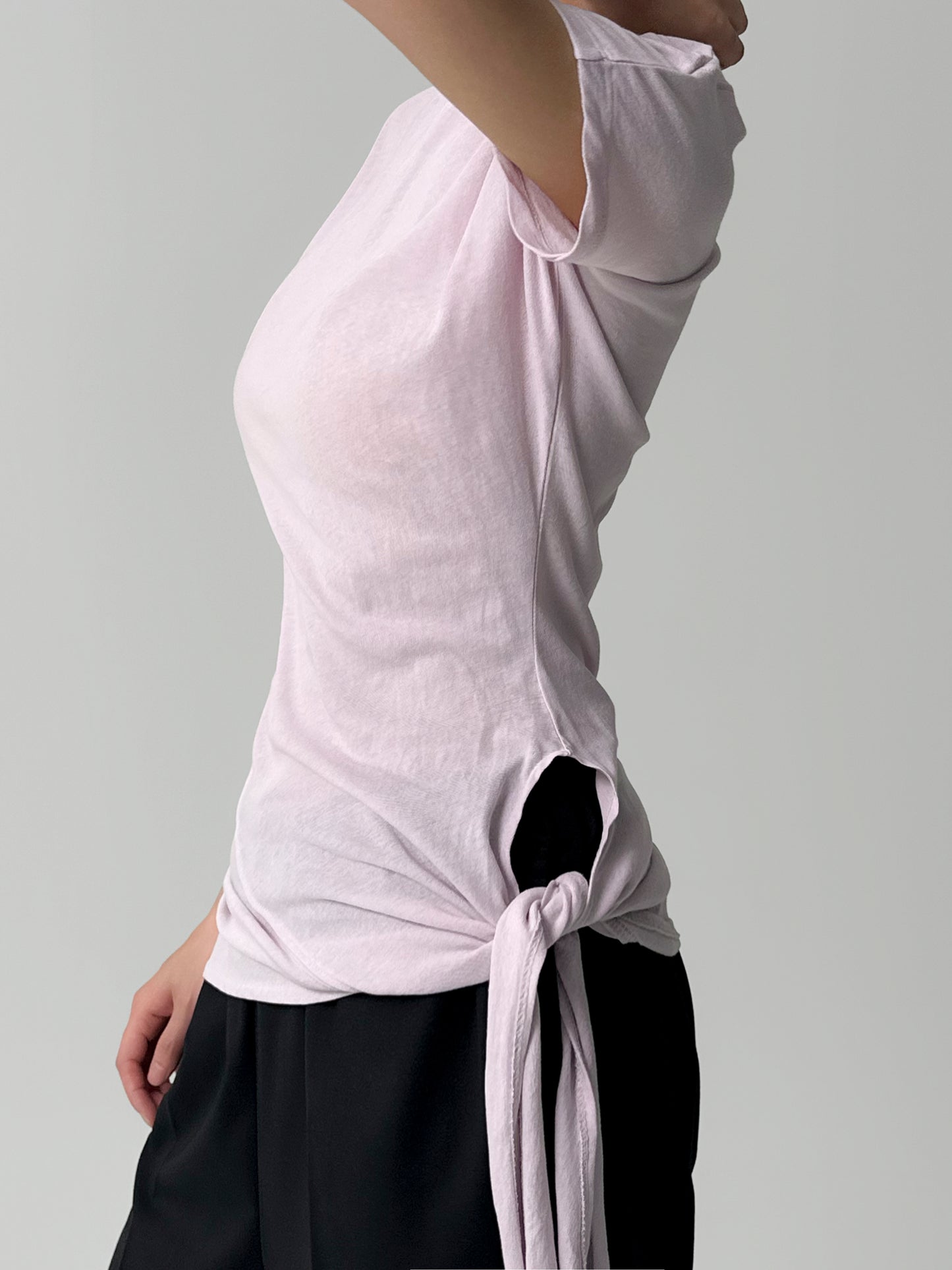 Asymmetric Wrap Cotton Top