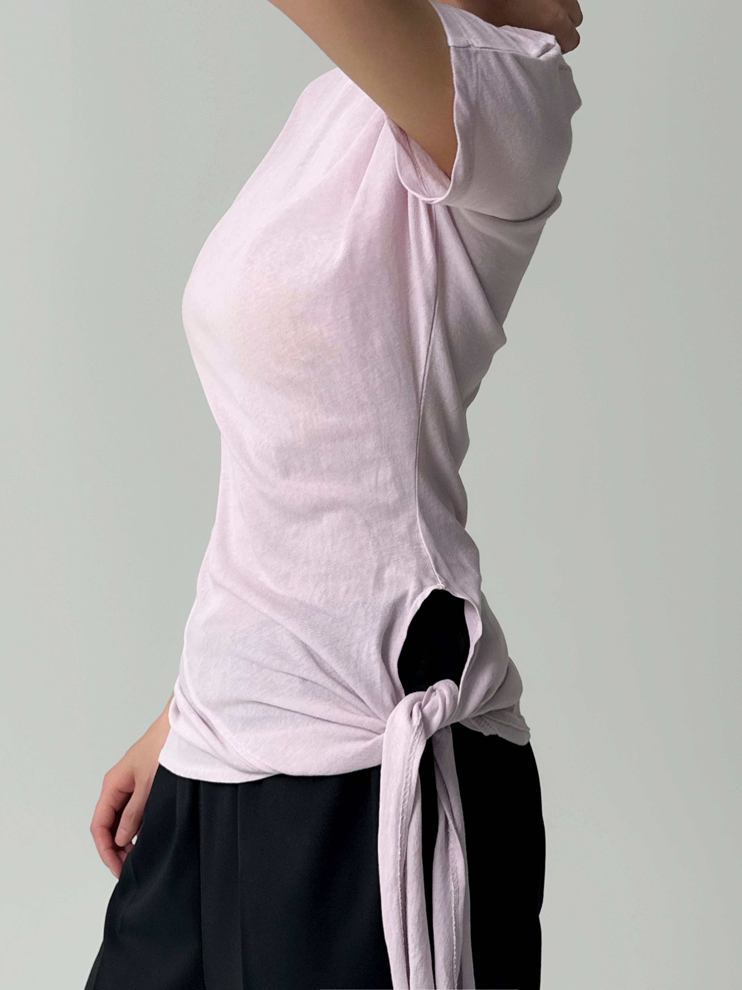 Asymmetric Wrap Cotton Top