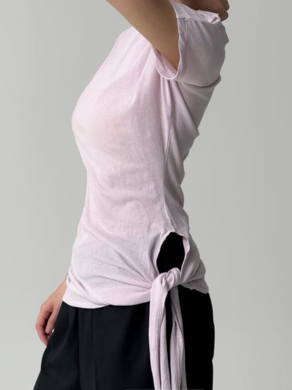 Asymmetric Wrap Cotton Top