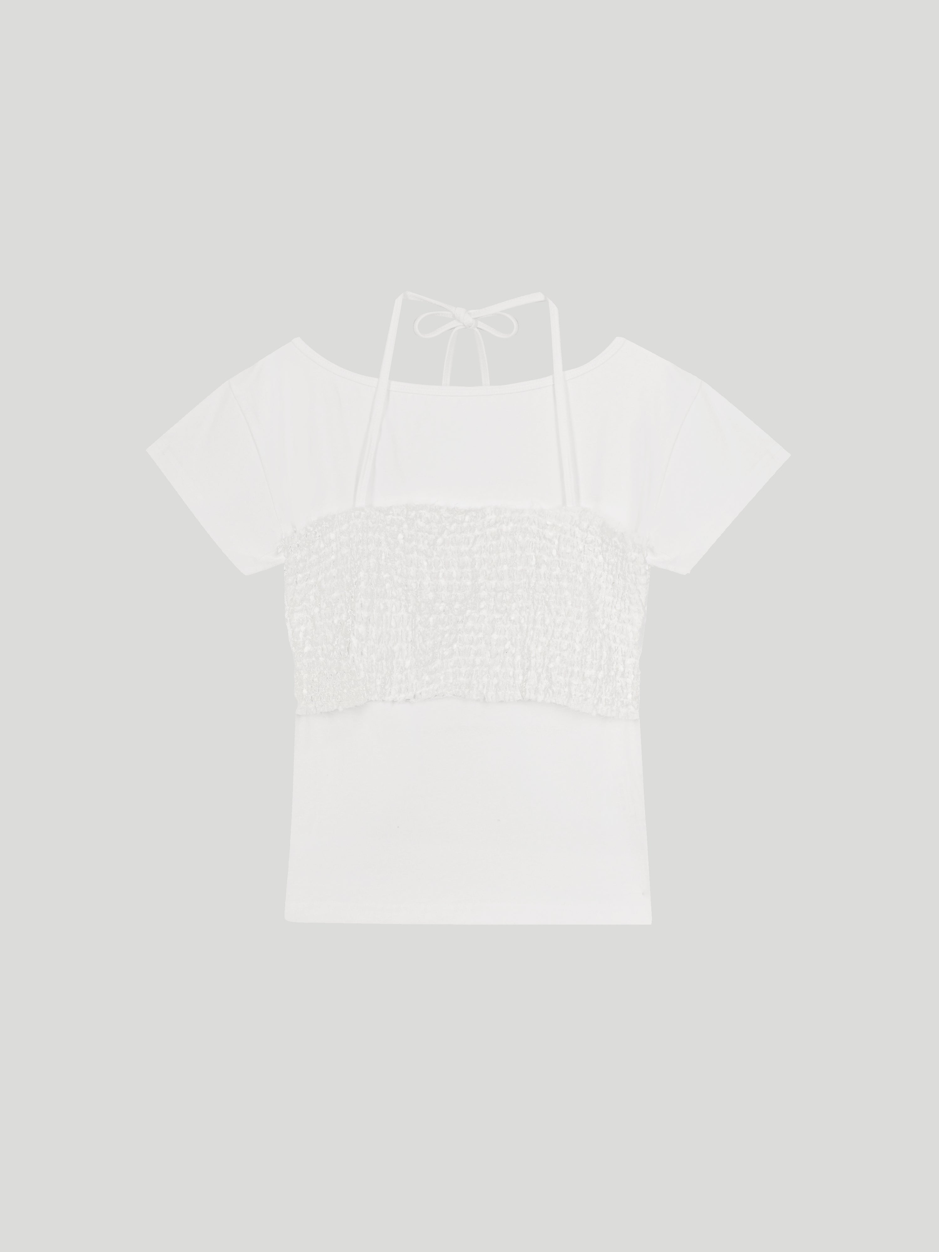 Léa Textured Overlay Top