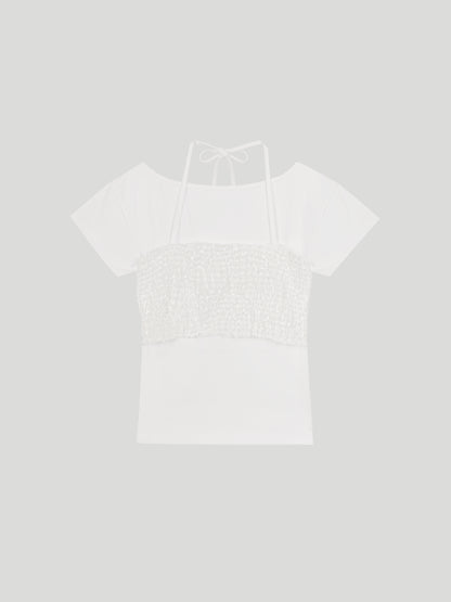 Léa Textured Overlay Top