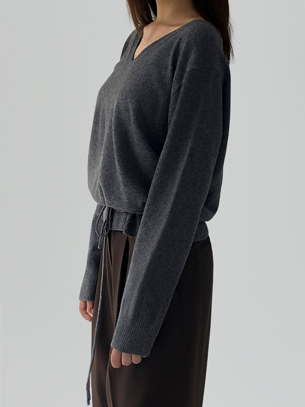 Wool-Cashmere Wrap Sweater