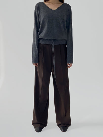 Wool-Cashmere Wrap Sweater