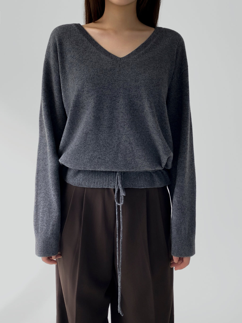 Wool-Cashmere Wrap Sweater