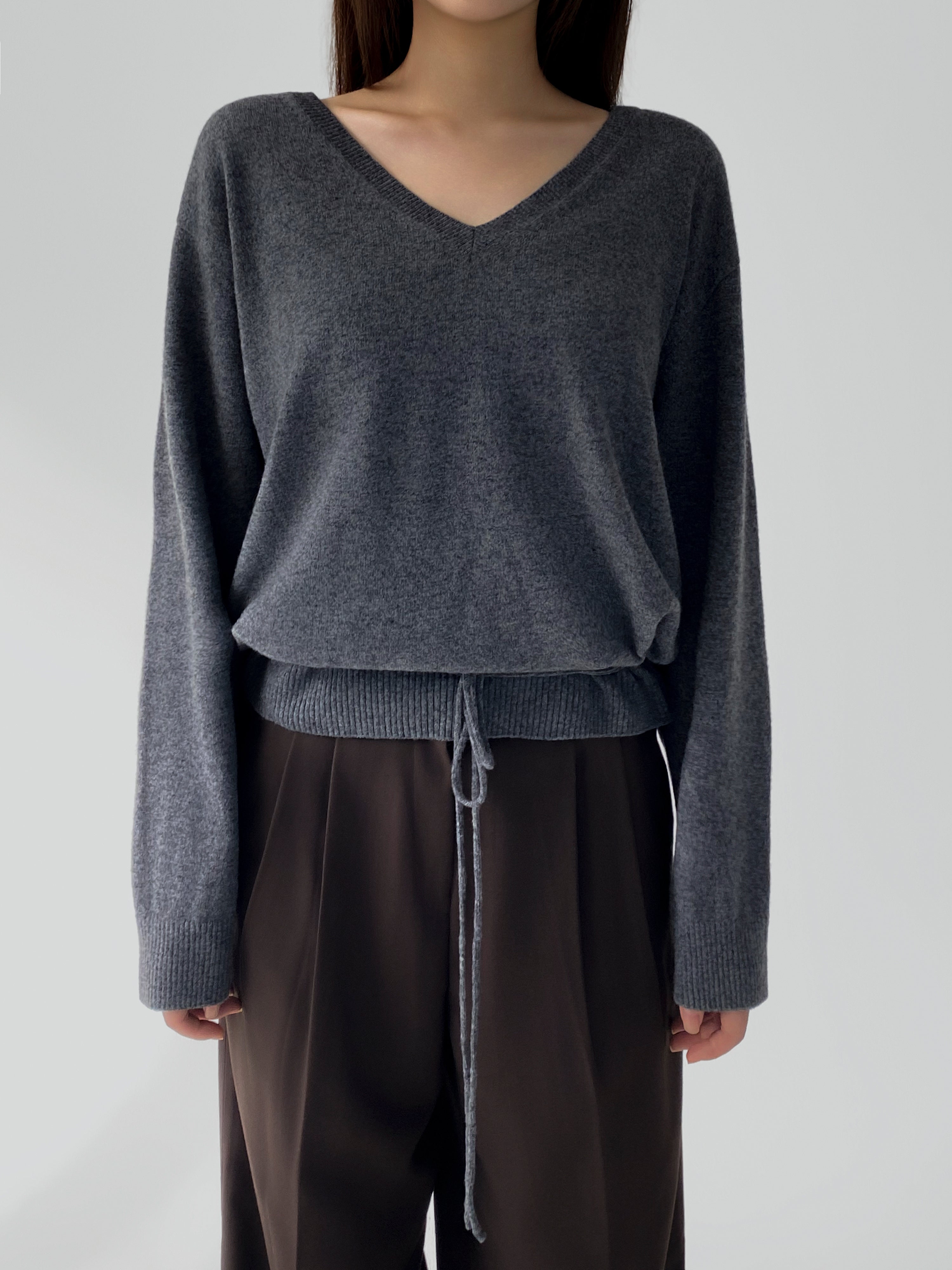 Wool-Cashmere Wrap Sweater