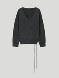 Wool-Cashmere Wrap Sweater