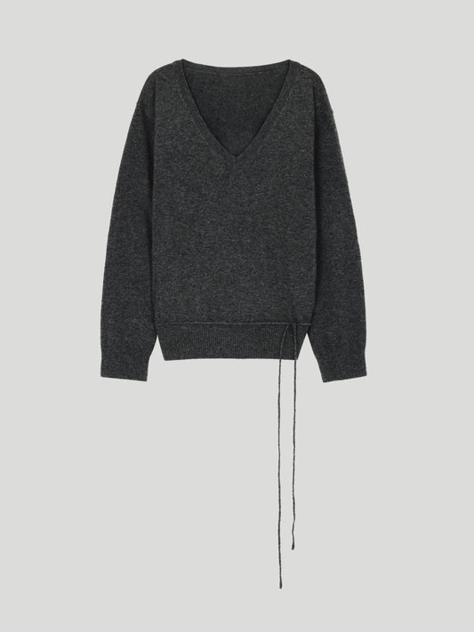 Wool-Cashmere Wrap Sweater