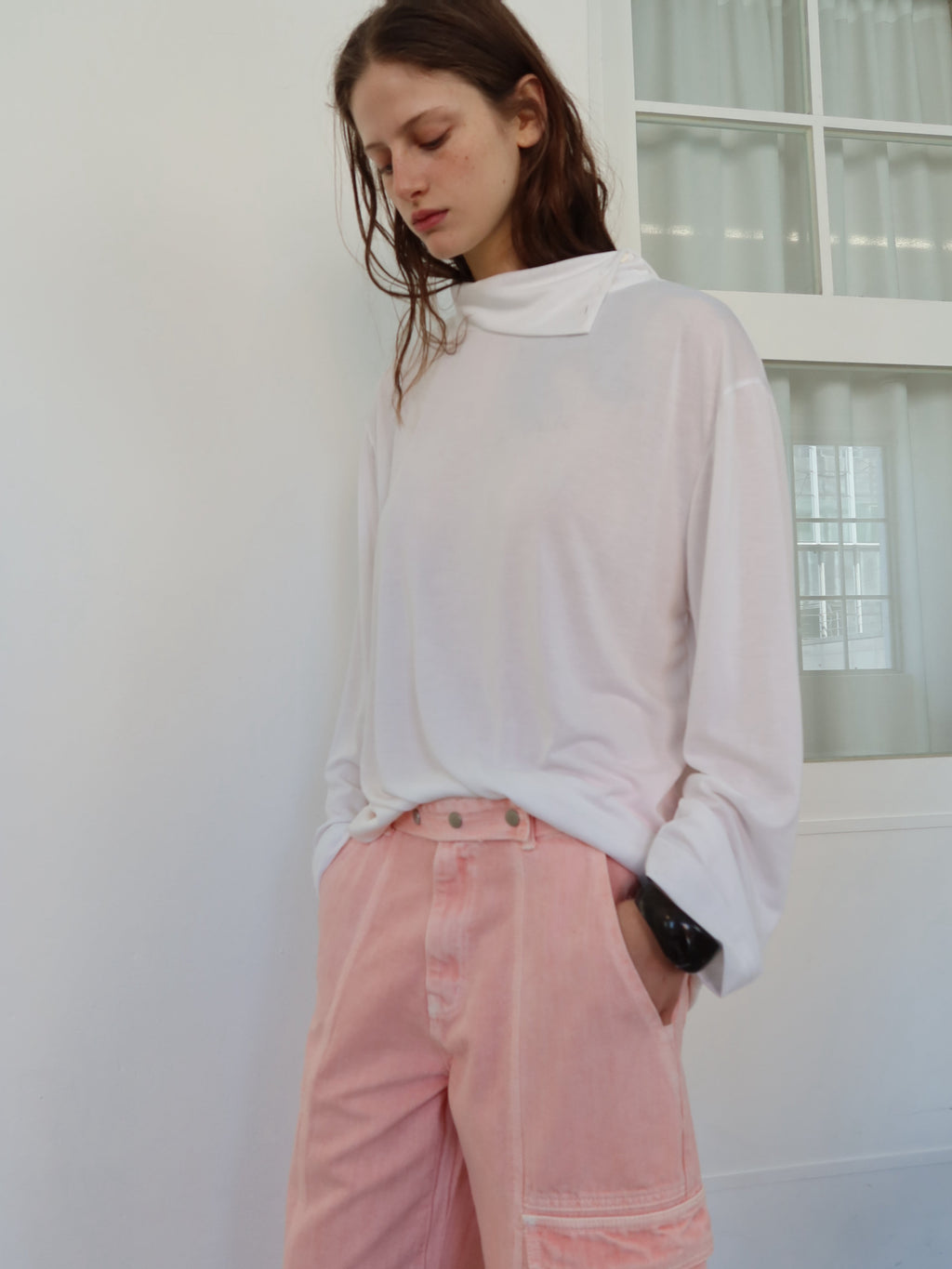 Elin Button Detail Turtleneck