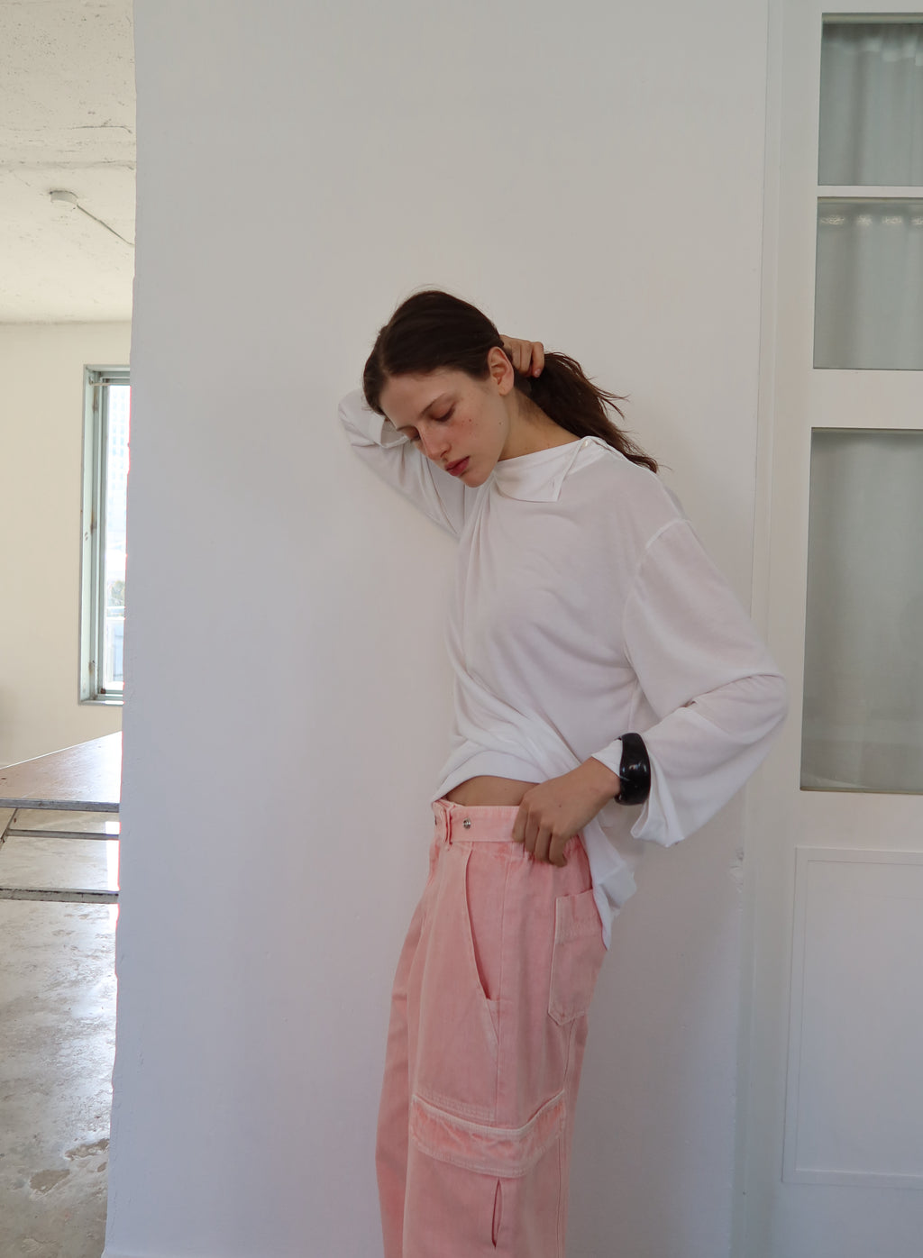 Elin Button Detail Turtleneck