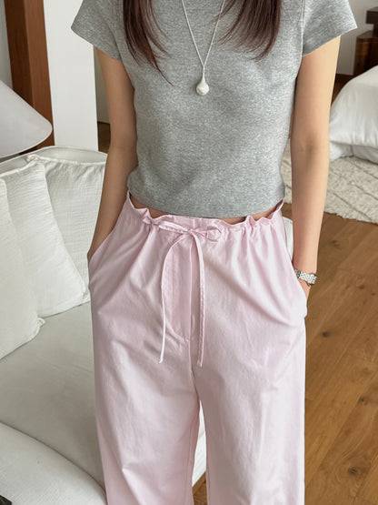 Camille Drawstring Cotton Pants