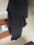 The Wool Set in Charcoal – Cardigan & Scarf