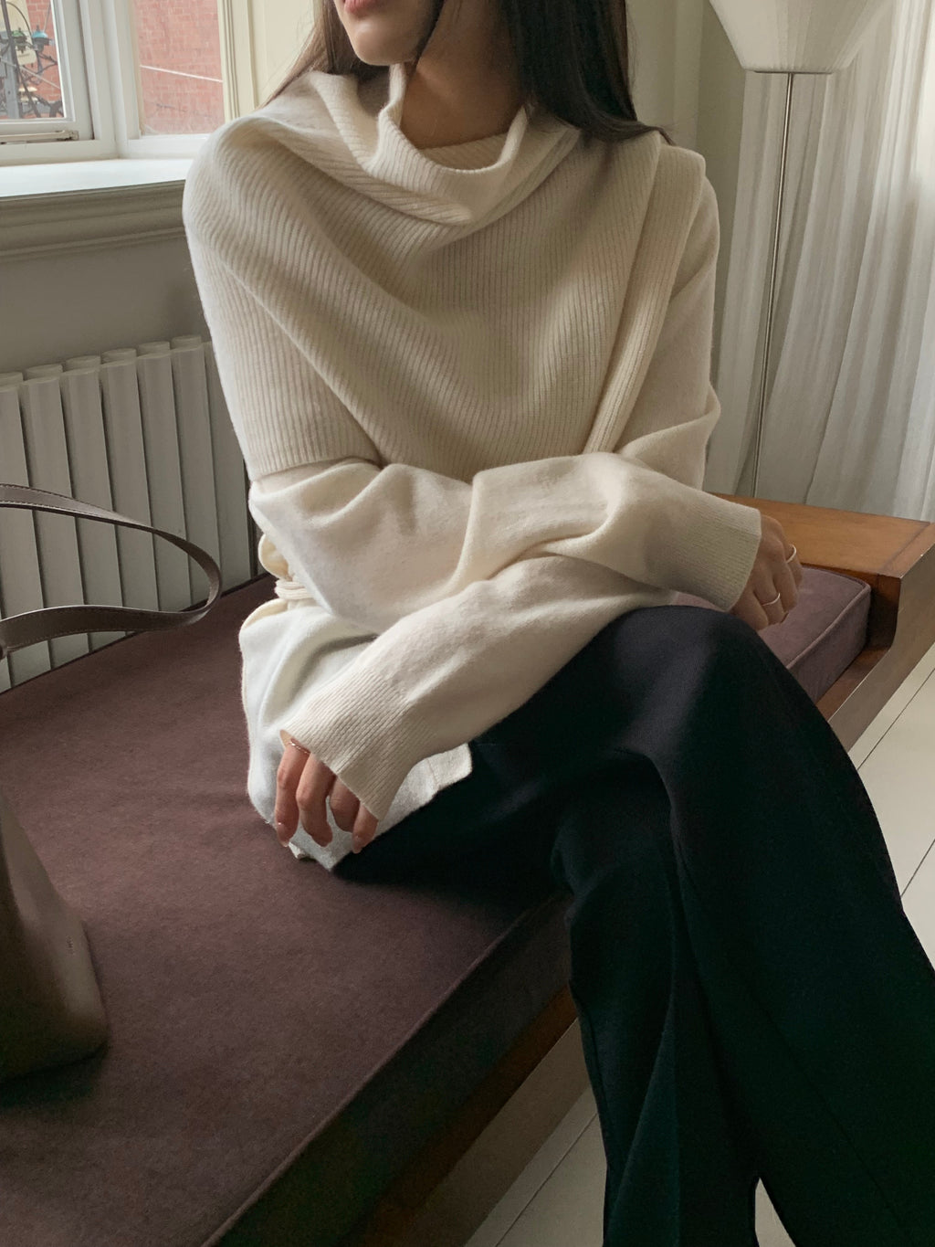 The Wool Set in Ivory – Cardigan & Scarf