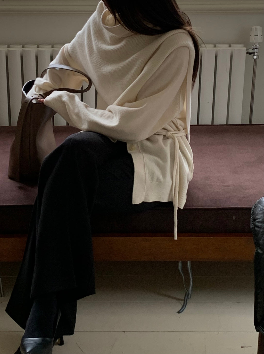The Wool Set in Ivory – Cardigan & Scarf