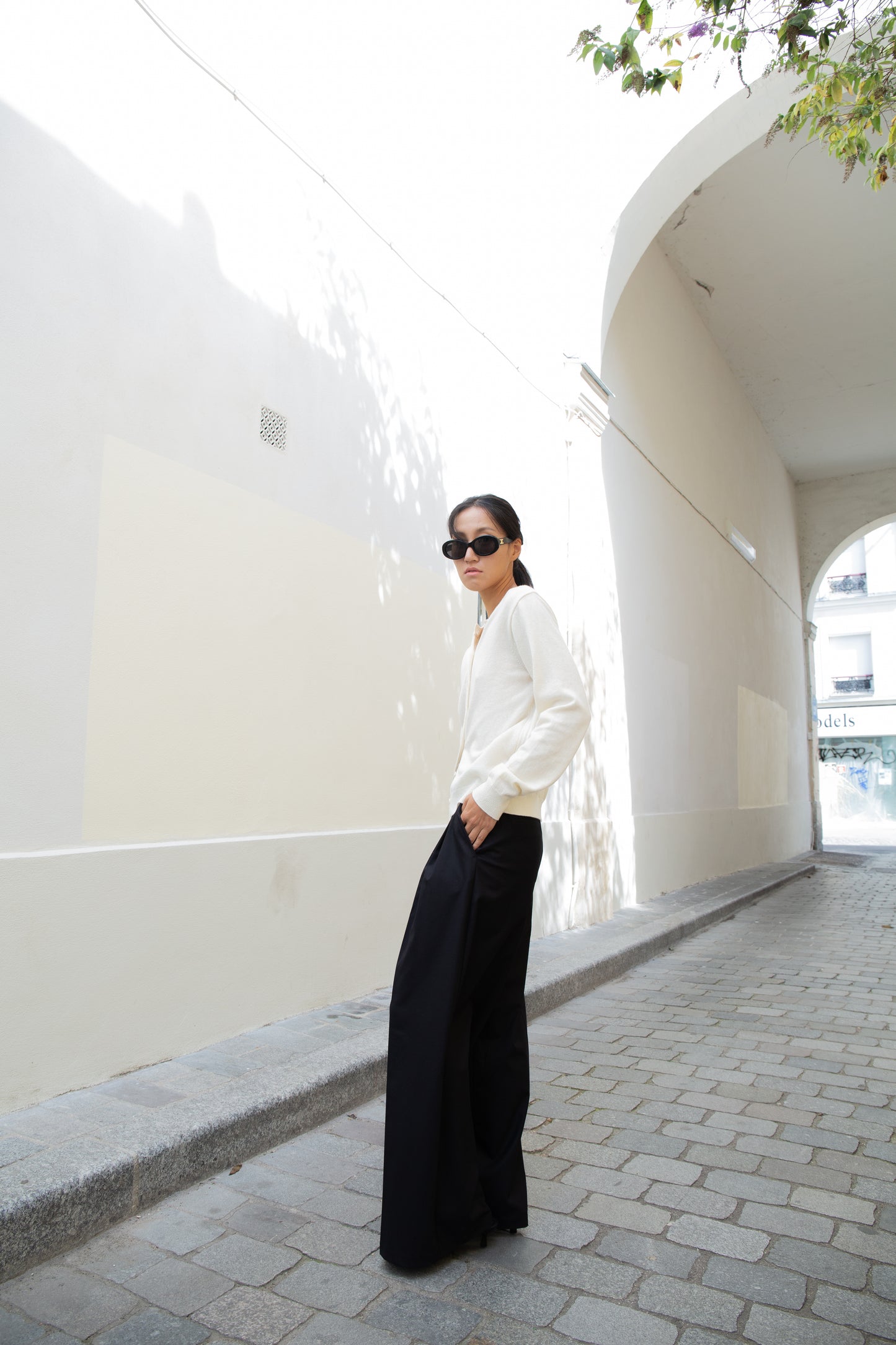 Wide leg trousers