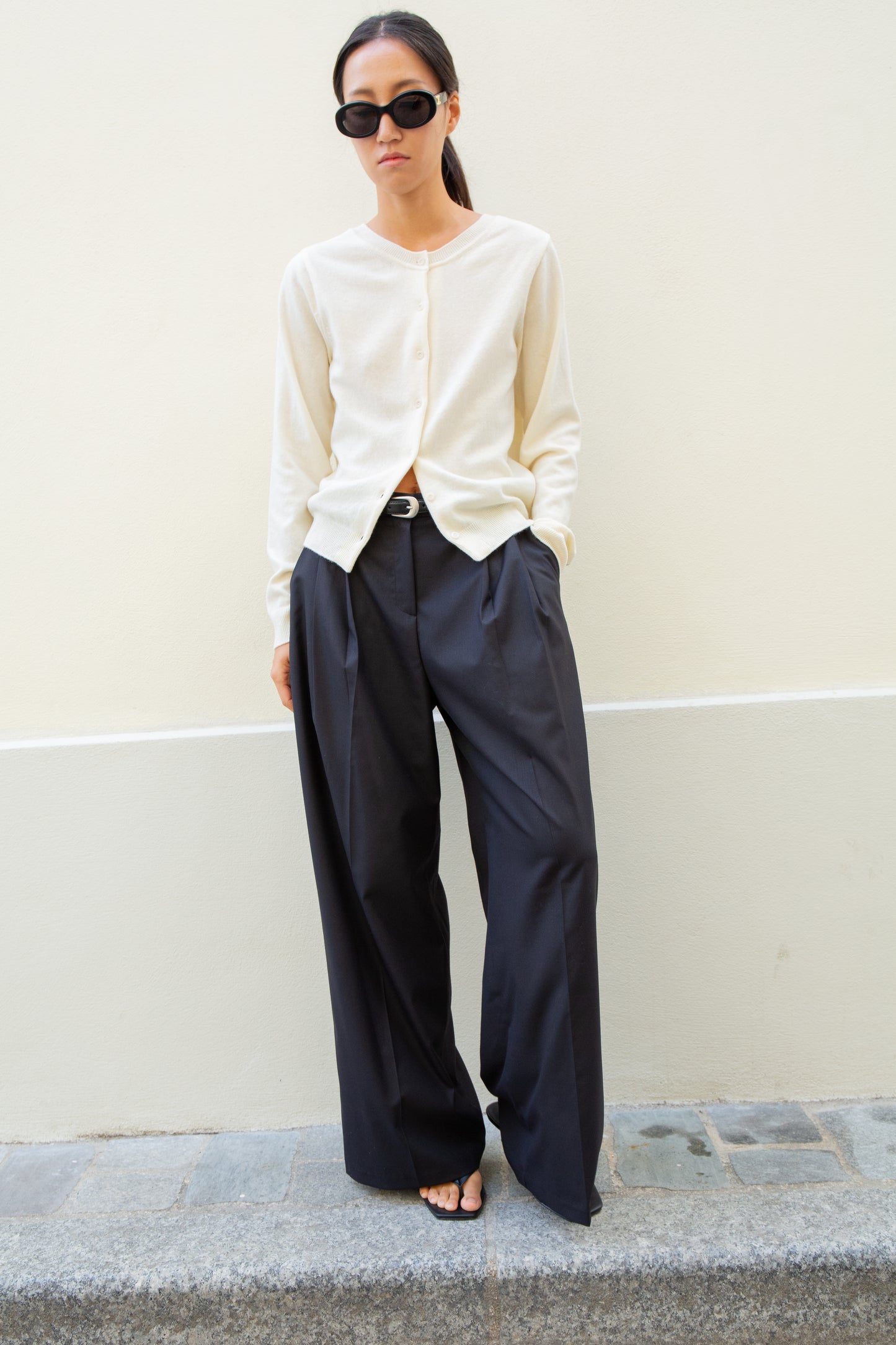 Wide leg trousers