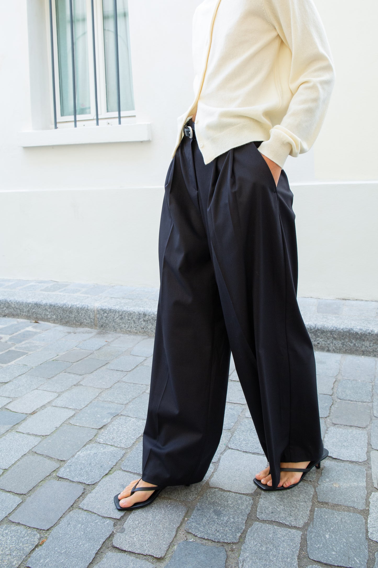 Wide leg trousers